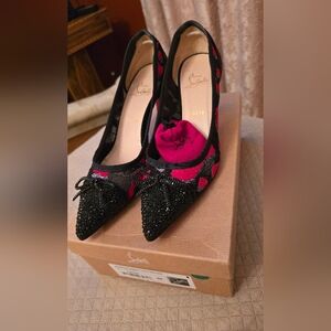 Christian Louboutin Souris Strass 70 Lace Leopard